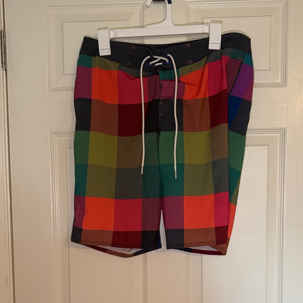 American Eagle Outfitters Multicolor Plaid Swim Shorts